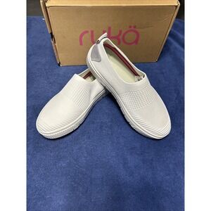Ryka Vista Slip-on Women's White W Silver Sneakers Size 9W New In Box $39